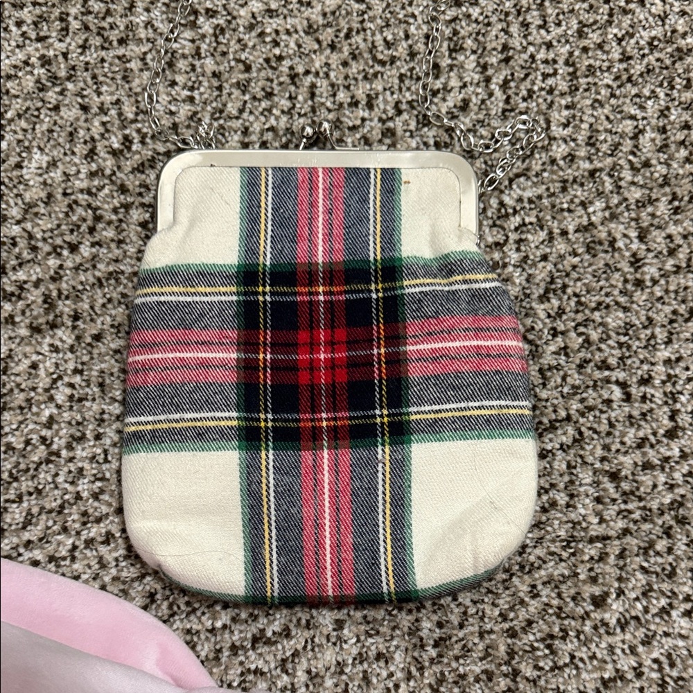 Plaid Chain Shoulder Bag